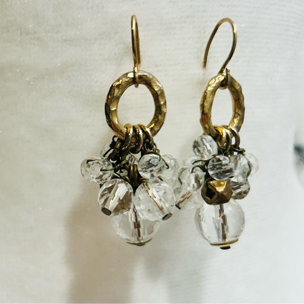 Carlisle NY “Sphere” Cut Crystal and Gold Necklace & Matching Earring Set RARE - Picture 9 of 13